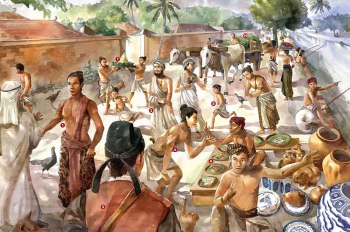 Ilustrasi kehidupan jaman Majapahit